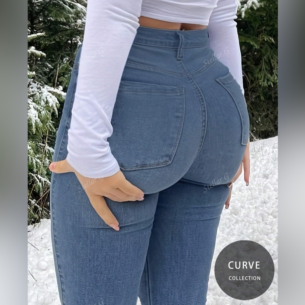 SHEIN Blue Skinny Jeans